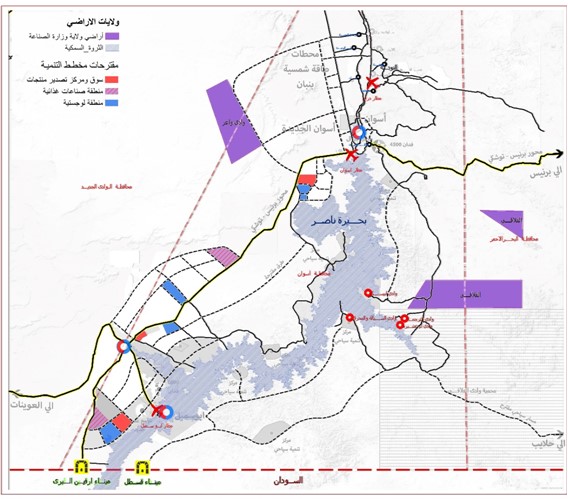 مشروعات التنمية الصناعية والتجارية واللوجستيات  بالمخطط التنموي