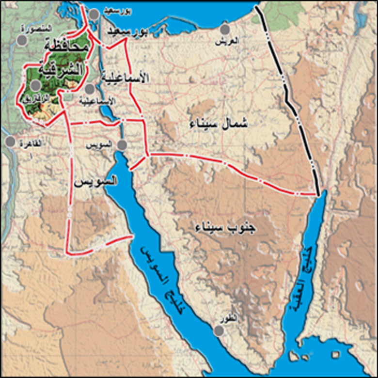 الخريطة العمرانية لمحافظة الشرقية