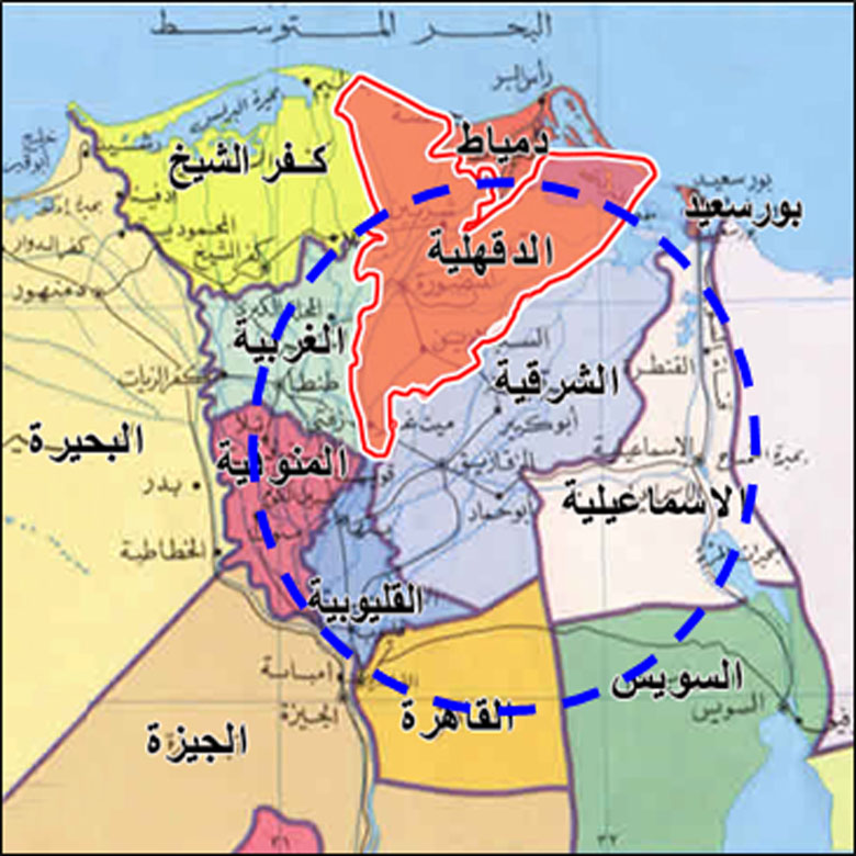 الخريطة العمرانية لمحافظة الشرقية